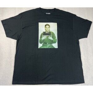 Elvis Presley Men’s 2XL Mugshot Graphic Black Short Sleeve T-Shirt